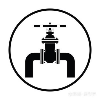 管阀门图标设计 简洁圆形薄身矢量图的特征与应用