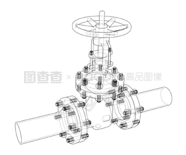 工业阀门与三维插图设计 管阀技术的可视化革命